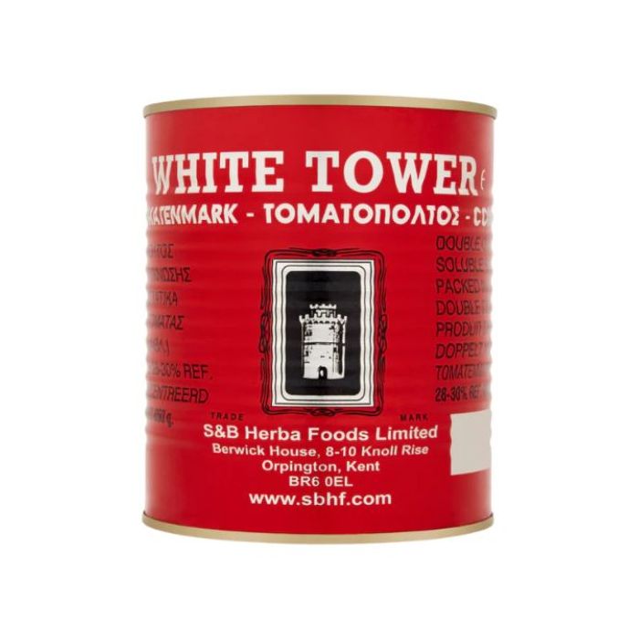WHITE TOWER Tomato Paste 28-30%  860g 中罐番茄膏