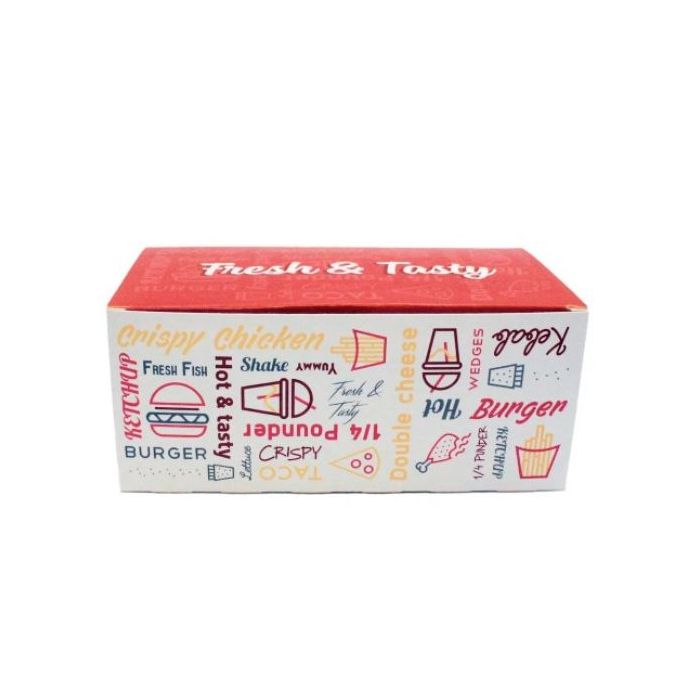  Fresh & Tasty Snack Box - 168X94X65Mm (400S)  x 10 餐盒折疊紙盒 (中)