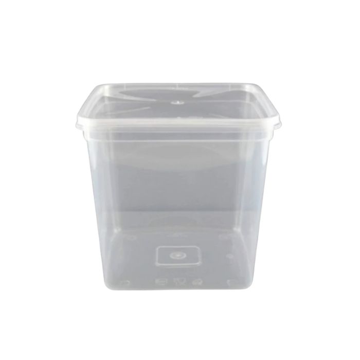 MSVENTURE SQ4000 Square Container With Lid (Clear) 60pc x 1 雪糕桶 中