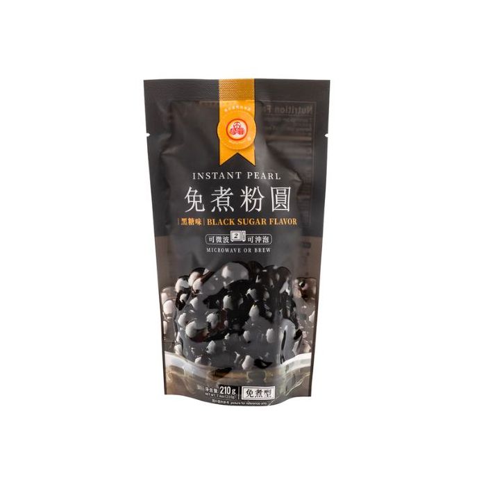 WuFuYuan Instant Tapioca Pearls Black Sugar Flavour 210g 五福園沖泡粉圓-黑糖