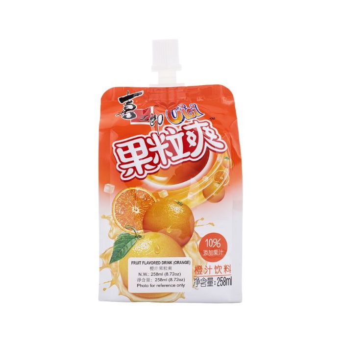 XZL CiCi Strong Orange Jelly 258ml  喜之郎橙子果粒爽
