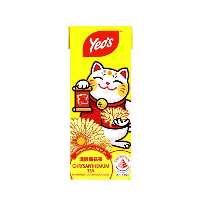 YEOS Chrysantheumum Drink (Limited Edition Lucky Cat) 250ml  楊協成菊花茶 (限量版 招財貓款)
