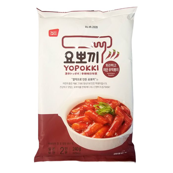 YOUNGPOONG Yopokki Rice Cake - Hot and Spicy (Pack) 240g 