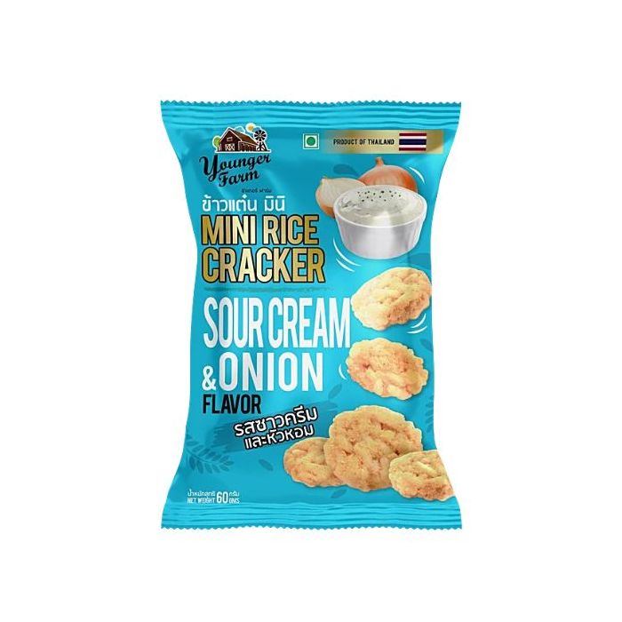 Younger Farm Sour Cream Onion Flavour Mini Rice Cracker 60g 泰青農場迷你米餅 (酸忌廉洋蔥味)