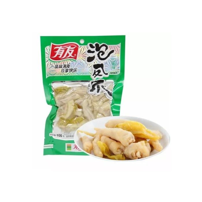 YOUYOU Spicy Chicken Feet Snack Food 100g 有友泡凤爪