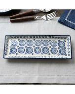 Candlelight 33.5cm Rectangular Plate - Blue/White