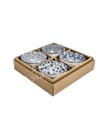ORIENTAL Bowl Set  Blue pattern assorted D11,5 cm H6 cm 4pcs 日本花色碗