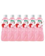 KATO Lychee Juice with Nata De Coco 320ml (Pack of 6) 