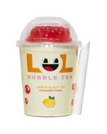 LOL BUBBLE TEA Lemon Black Tea with Strawberry flavour Popping Boba 275ml 檸檬紅茶&草莓爆爆珠