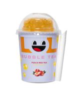 LOL BUBBLE TEA Peach Red Tea with Mango Flavour Popping Boba 275ml  桃紅紅茶&芒果爆爆珠