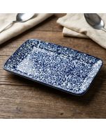 Candlelight 19cm Rectangular Plate - Blue/White