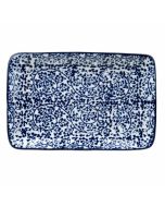 Candlelight 19cm Rectangular Plate - Blue/White 