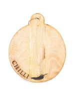 Candlelight Round Mango Wood Chopping Board Chillies 28cm  