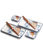 EMRO Sakuna Sushi set 22,2 x 12,4 cm | H2,5 cm - Set of 6 - for 2 persons 