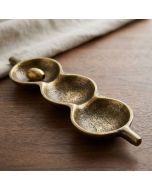 Candlelight Metal 3-Dish Trinket Tray Brass 30cm