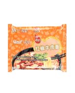 UNIF Instant Noodle Spicy Beef 108g  統一紅椒牛肉面
