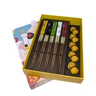 Tokyo Design Studio  Lucky Cat Chopsticks Set 10pcs with Chopstick Rests 