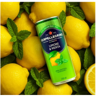 [PACK OF 6] SAN PELLEGRINO - Sparkling Lemon & Mint Infusion Drink 330ml (x6cans) 