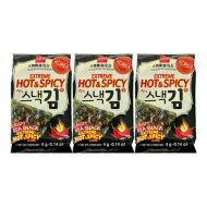 Wang Seasoned Seaweed Hot & Spicy Flavour (3x4g) 12g WANG 三包裝海苔--Buldak辣雞味