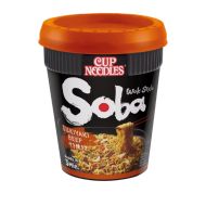 NISSIN Soba Cup Noodles With Yakisoba Sauce Sukiyaki Beef 89g 出前一丁牛肉锄烧 杯 面