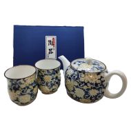 BLACK FLOWER TEA SET 3pcs  No.6040797 