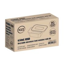 HAS MS650A Heavy Duty Food Container with lids 650ml 250pc x 1 HAS HD 膠盒連蓋 大
