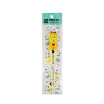 TOKYO DESIGN STUDIO Yellow Lama Kids Chopsticks with Helper 