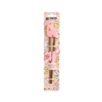 TOKYO DESIGN STUDIO Pink Lama Kids Chopsticks with Helper 