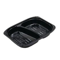 HIRO LS-5-Base Bento Box  800pc x 1 黑色外賣便當盒 2格