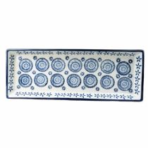 Candlelight 33.5cm Rectangular Plate - Blue/White 