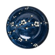 Bowl Hana Blue 17.5X6CM 白花藍瓷碗