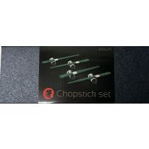 EMRO KITCHENWARE  Panda Chopsticks Box Set with holders (x4 Pairs ) 