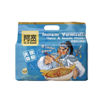 [PACK OF 4] AKuan  Instant Vermicelli Spicy & Sesame Flavour 400g 嗦粉大将麻醬粉 (辣味)