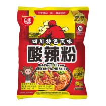 BAIJIA Hot & Sour Flavor Instant Vermicelli 105g  白傢酸辣粉絲