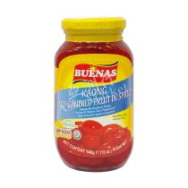 Buenas Kaong Red Candied Fruit in Syrup (Red) 340g  菲律賓糖水棕櫚果(紅色)