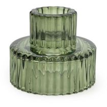 Candlelight Green Double Ended Candleholder 6.5cm 