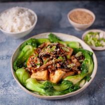 Crispy Tofu with Stir-fried Mushrooms and Pak Choi Recipe Ingredients