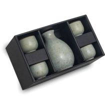 EMRO EDO Japan Sake Set Hana Green 5ps 清酒壺+杯