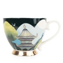 Candlelight Footed Cup Bukhara with Gold Foot The Silk Road Collection 
