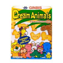 GINBIS Dream Animals Biscuit Coconut Flavour 37g 動物餅椰子味