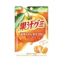 Meiji Satsuma Mandarin Gummy Candy 54g 明治果汁グミ温州みかん果汁100