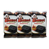 Kimnori Korean Crispy Seaweed Snack Buldak Hot Chicken Flavour 5g x 3 - Pack of 3 韩式即食海苔片 辣火鸡味 5g*3