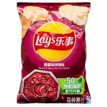 Lay's Potato Chips Numb & Spicy Hot Pot Flavour  70g 樂事薯片 飘香麻辣锅味