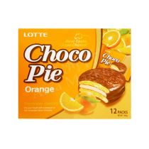 LOTTE  Choco Pie (Orange Flavour) (28g x 12 Packs) 336g 韓國香橙巧克力派(大)