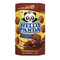 MEIJI Hello Panda Double Choco Flavour Biscuits 50g  熊貓餅乾雙層巧克力味