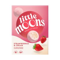 [FROZEN] Little Moons Mochi Ice Cream Strawberries and Cream Flavour 192g