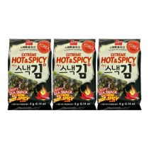 Wang Seasoned Seaweed Hot & Spicy Flavour (3x4g) 12g WANG 三包裝海苔--Buldak辣雞味