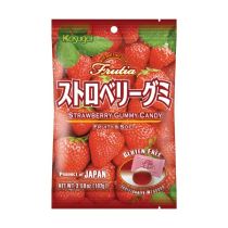 KASUGAI Strawberry Gummy Candy 45g 日本草莓橡皮糖