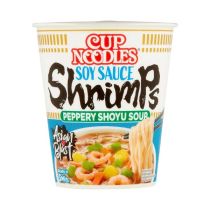 Nissin - Soy Sauce Shrimps Peppery Shoyu Soup Cup Noodle 350ml 出前一丁豉油蝦杯麵