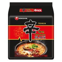 NONGSHIM Shin Ramyun Black Noodle 130g x4 (MULTIPACK) 韓國(黑色)辛辣麵